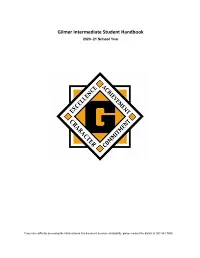 Intermediate Student Handbook 2020–21 School Year