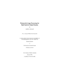 Photometric Image Processing for High Dynamic Range Displays