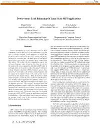 Power-Aware Load Balancing of Large Scale MPI Applications