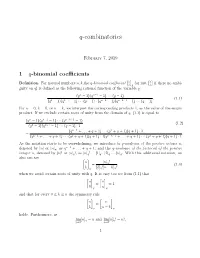 Q-Combinatorics