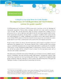 The Importance of CRVS Systems