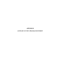 Appendix B NEPA Process