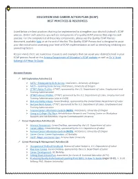 ECAP Best Practices & Resources for High School
