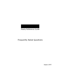 Frequently Asked Questions
