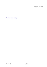 IV. Scene of Maturity