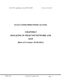 SIGNALING in TELECOM NETWORK and SSTP (Date of Creation: 01-04-2011)