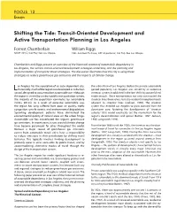 Transit-Oriented Development and Active