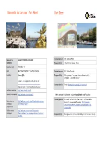 Université De Lorraine Fact Sheet Fact Sheet