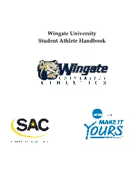 Wingate University Student Athlete Handbook