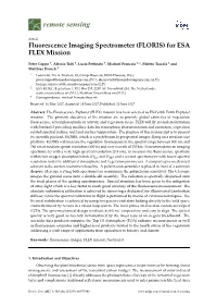 Fluorescence Imaging Spectrometer (FLORIS) for ESA FLEX Mission