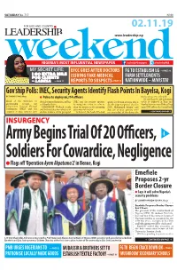 Gov'ship Polls: INEC, Security Agents Identify Flash Points in Bayelsa, Kogi