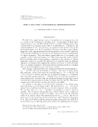 MOD 2 and MOD 5 ICOSAHEDRAL REPRESENTATIONS Introduction