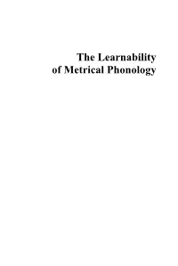 The Learnability of Metrical Phonology