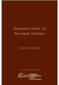 Introduction to Number Theory