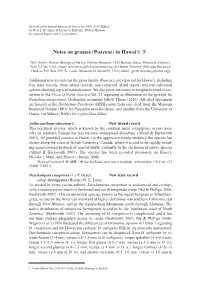 Notes on Grasses (Poaceae) in Hawai‘I: 2