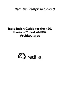 Red Hat Enterprise Linux 3 Installation Guide For