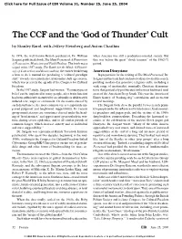 The CCF and the 'God of Thunder' Cult
