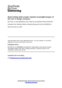 Towards Meaningful Images of the User in Design Scenarios BLYTHE, M