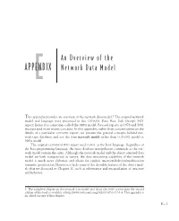 Appendix E: an Overview of the Network Data Model