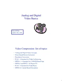 Basics of Video