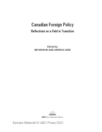 Canadian Foreign Policy Refections on a Field in Transition