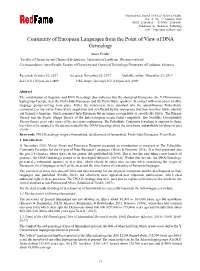 Continuity of European Languages from the Point of View of DNA Genealogy