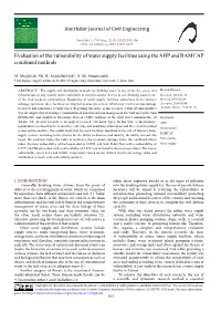 Evaluation of the Vulnerability of Water Supply Facilities Using the AHP and RAMCAP Combined Methods