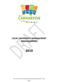 Local Emergency Management Arrangements