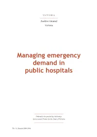 Managing Emergency Demand in Public Hospitals