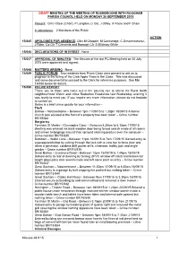 Minutes 28.9.15 1 DRAFT MINUTES of the MEETING OF
