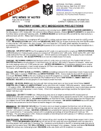 Nfc Midseason Projections