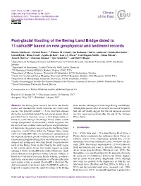 Post-Glacial Flooding of the Bering Land Bridge Dated to 11 Cal Ka BP Based on New Geophysical and Sediment Records