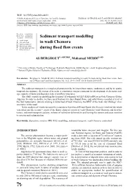 Sediment Transport Modelling in Wadi Chemora During Flood Flow Events