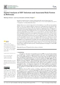 Spatial Analysis of HIV Infection and Associated Risk Factors in Botswana