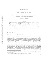 Stable Voting