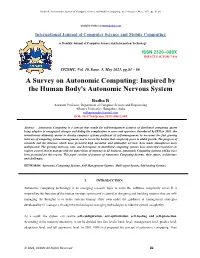 A Survey on Autonomic Computing: Inspired by the Human Body's Autonomic Nervous System