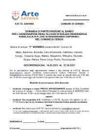 Domanda Bando Erp Cengio