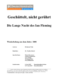 Ian Fleming, Manuskript