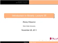 Introduction to Botany. Lecture 35