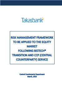 Risk Management Framework to Be Applied To