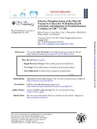T Cells + Cytokines in CD8 Activation and Induction of Proinflammatory