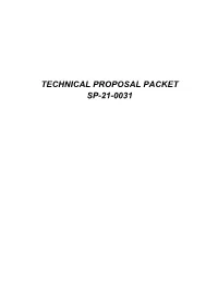 Technical Proposal Packet Sp-21-0031