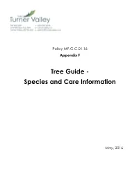Tree Guide - Species and Care Information