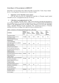 1 Status Report of Vitis Germplasm in GERMANY Erika