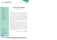 A Sort of Newsletter