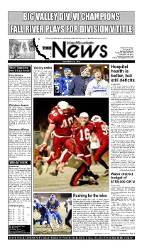 Big Valley Div. Vi Champions Fall River Plays for Division V Title