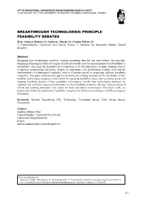 Breakthrough Technologies