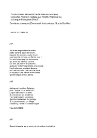 Ce Document Est Extrait De La Base De Données Textuelles Frantext