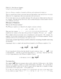 Fibonacci Numbers, Binomial Coeﬃcients and Mathematical Induction