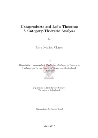 Ultraproducts and Los's Theorem